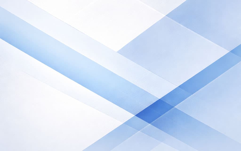 Abstract blue and white intersecting lines representing structure and credibility